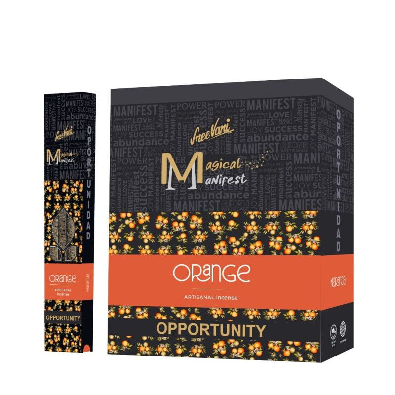 INCIENSO SREE VANI MANIFIESTO 30 GR X12 Naranja