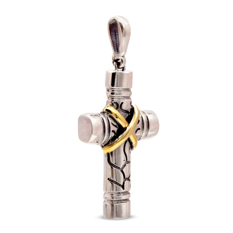 Cruz de plata 925 y double en oro 18 ktes. Cruz de plata 925 y double en oro 18 ktes.