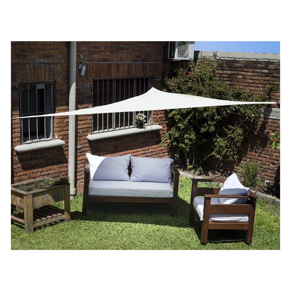 Vela Sombra Toldo Triangular 3.6 X 3.6 X 3.6 - BLANCO 