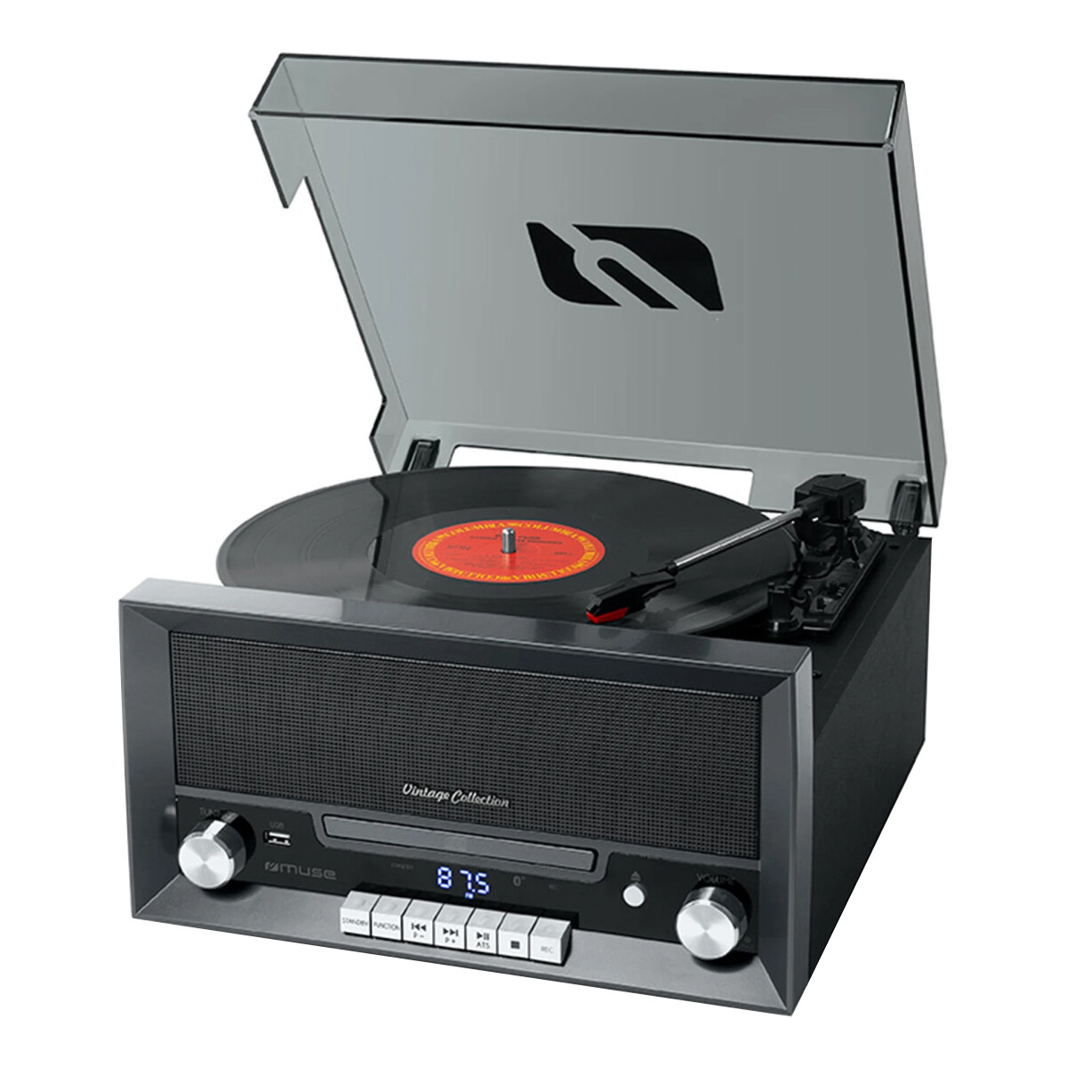 Micro Sistema Tocadiscos Muse Mt 110ds - MICRO SISTEMA MUSE MT 110DS VINILO/FM/BT 