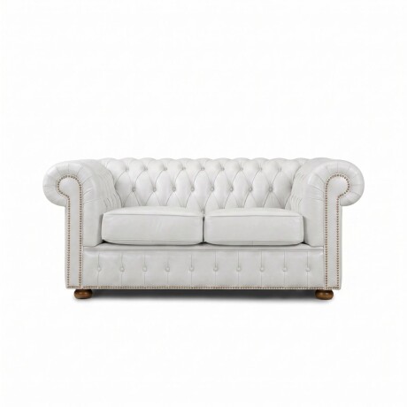 Sofá Chesterfield Novo - Cuero Básico - 2 cuerpos Blanco - (Preventa)