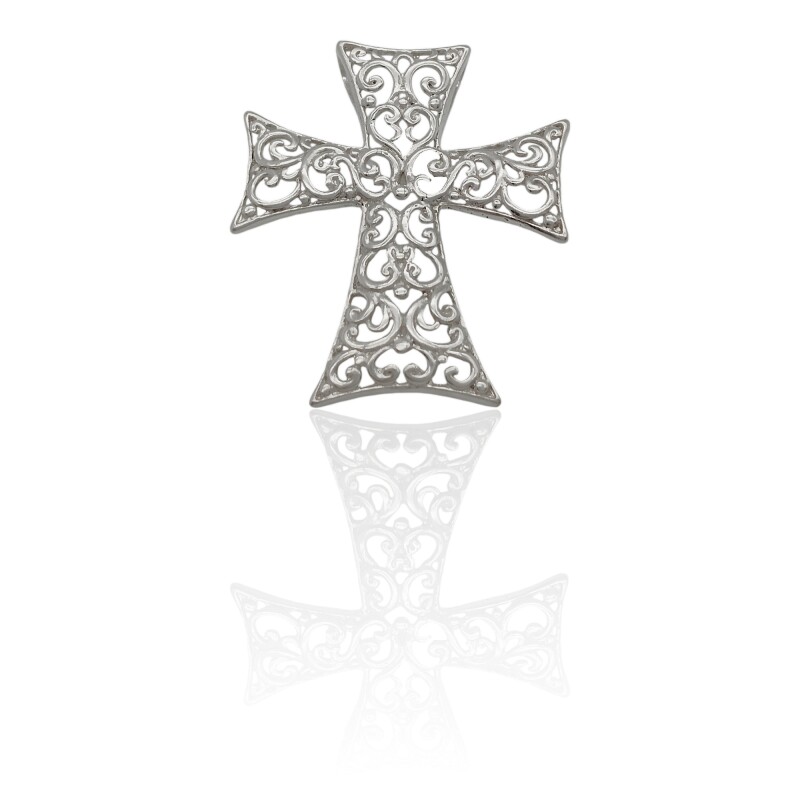 Dije Cruz calada-Plata 925-Sin piedra-CP3174 Sinpiedra