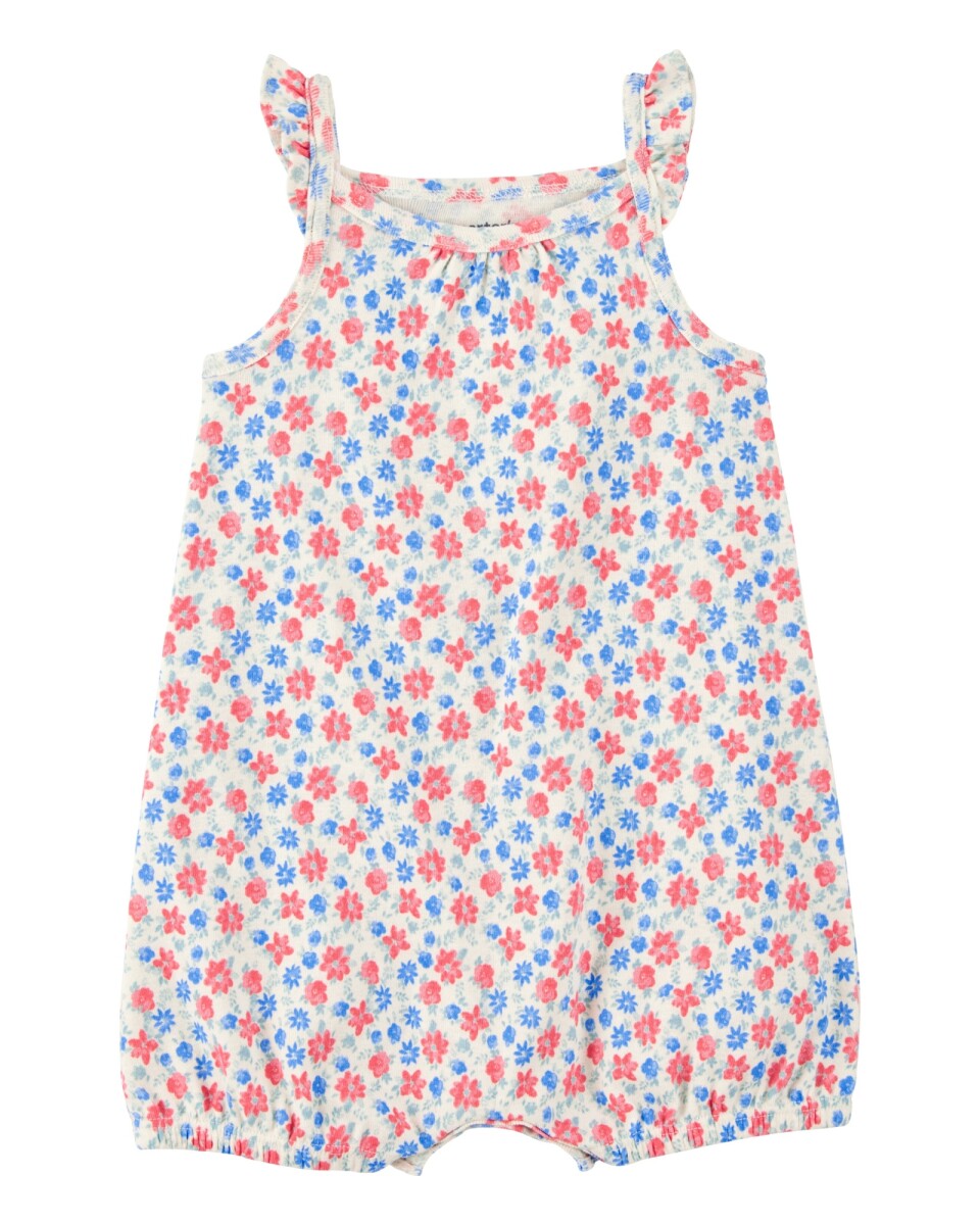 Monito bombachudo de algodón, diseño floral 