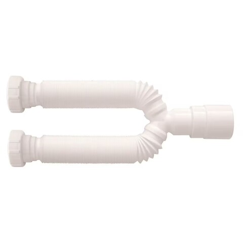 Sifón doble plástico universal Blukit blanco Sifón Doble Plástico Universal Blukit Blanco