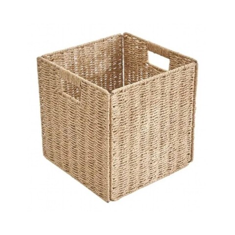 Canasto cubo organizador de ratán Canasto cubo organizador de ratán