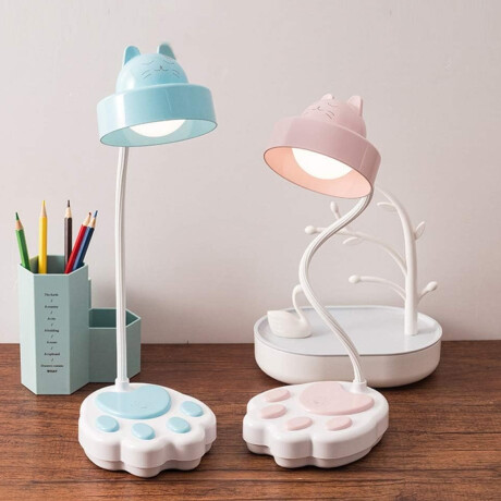 Lámpara veladora de escritorio gatito Celeste