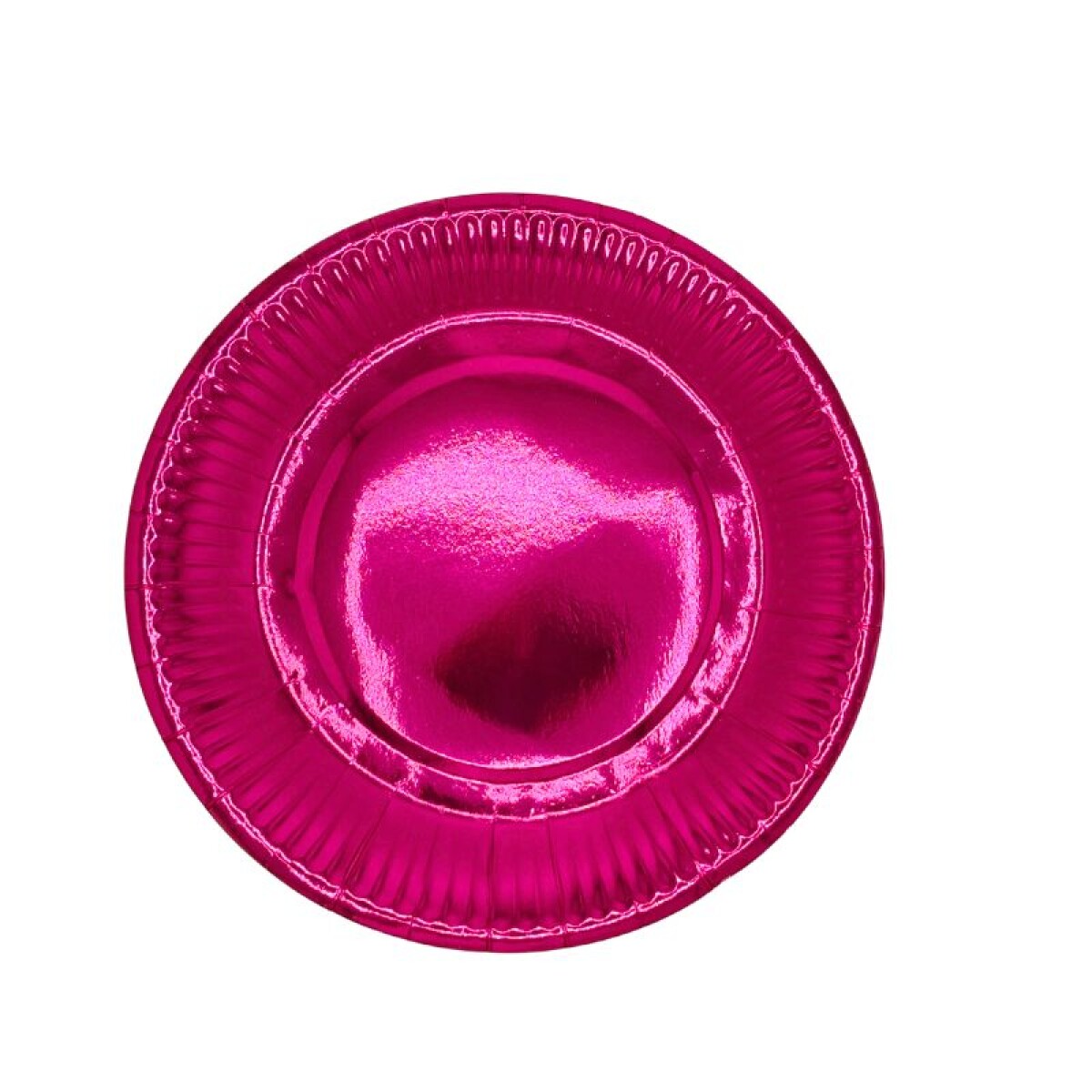 Plato Metalizado Liso x10 - Fucsia 