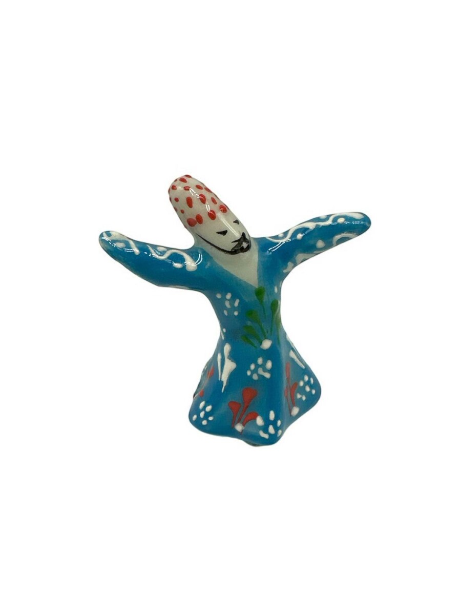 MINI DERVICHE DANZANTE CERAMICA - T1 - Celeste 