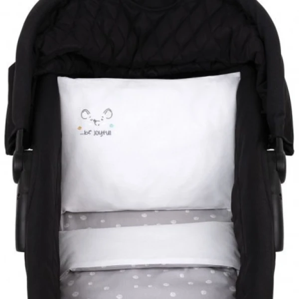 Set textil para coche moises KIKKABOO joyful moice gris