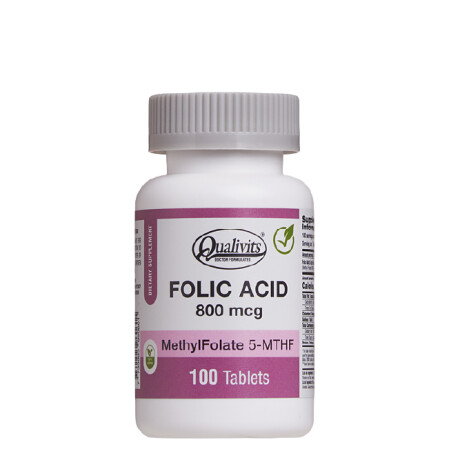 Ácido fólico 800mcg (METIL FOLATO) 100 tabs Qualivits Ácido fólico 800mcg (METIL FOLATO) 100 tabs Qualivits