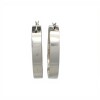 Caravanas Aro ancho de Plata - Plata 925 - Sin Piedra- CA4143 sinpiedra