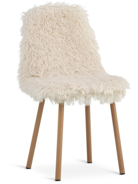 Silla de comedor JONSTRUP peluche blanco Silla de comedor JONSTRUP peluche blanco
