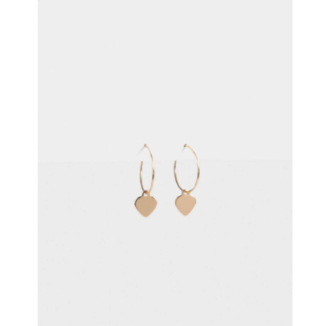 Argollas Con Corazón Dorado