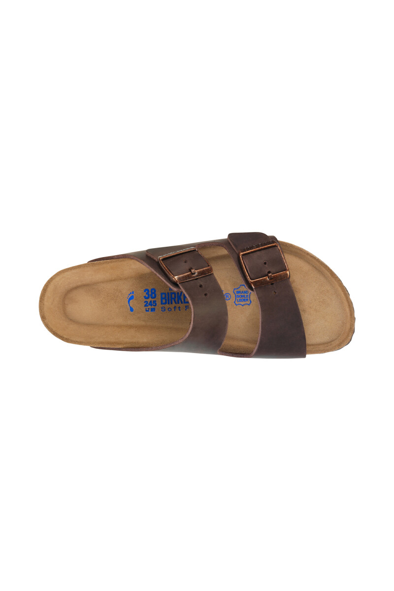 Sandalia Arizona Soft Footbed Oiled Leather - Estrecho Habana