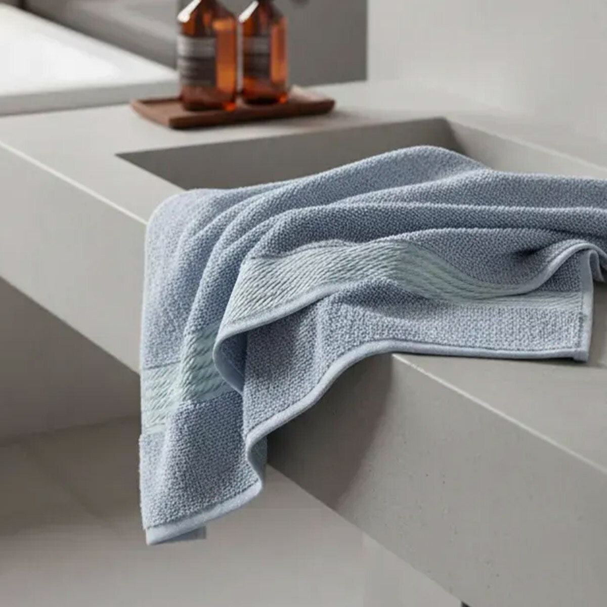 Toalla Baño Prisma Dohler 70 x 140 cm 100% Algodón - CELESTE PIEDRA 