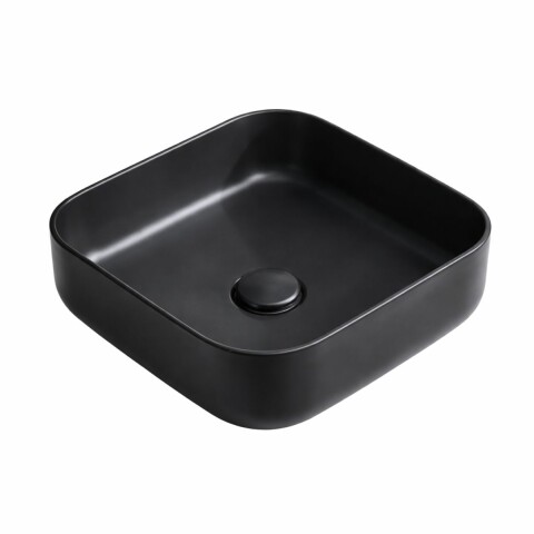 Bacha de apoyo cuadrada 39 cm Negro mate DMC Bacha De Apoyo Cuadrada 39 Cm Negro Mate Dmc