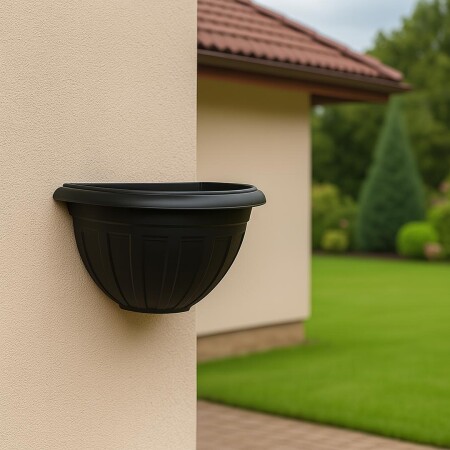 MACETA PARED RISCHIOTO CHICA NEGRO 1,7 LITROS MACETA PARED RISCHIOTO CHICA NEGRO 1,7 LITROS