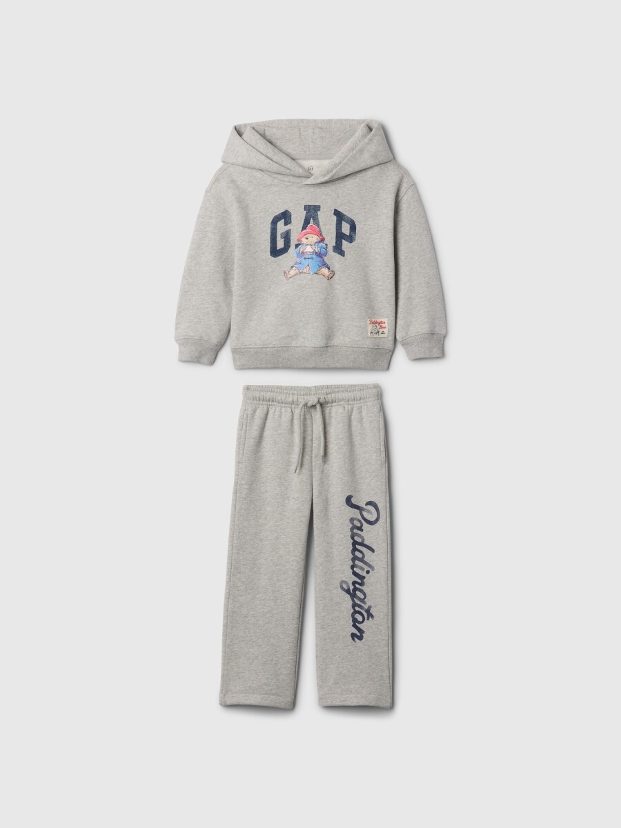 Set Canguro Y Pantalón Deportivo Toddler Niño - Light Heather Grey 