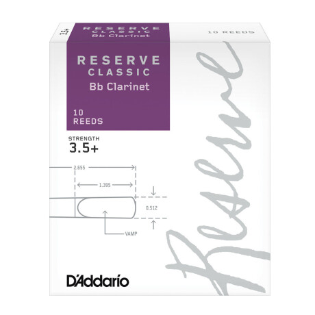 Caña Clarinete Daddario Reserve Classic 3.5 P/ Unidad Caña Clarinete Daddario Reserve Classic 3.5 P/ Unidad