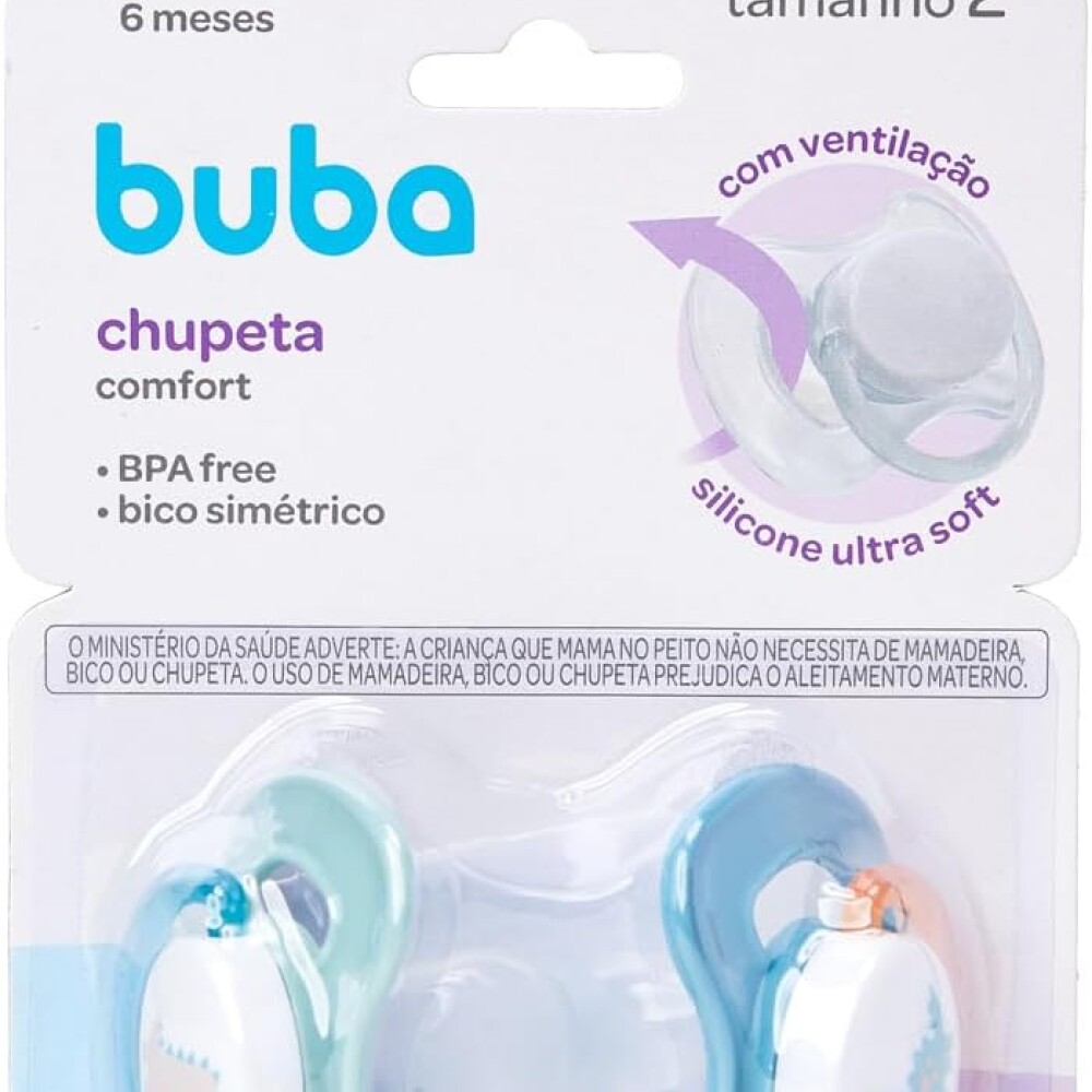 Set x2 chupetes BUBA fisiologico 6-18 meses magic dino