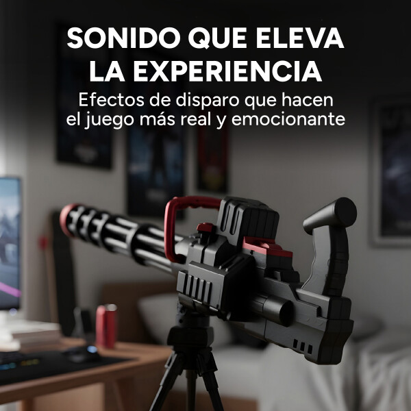 Ametralladora Automática Hidrogel + Trípode Recargable Color Negro