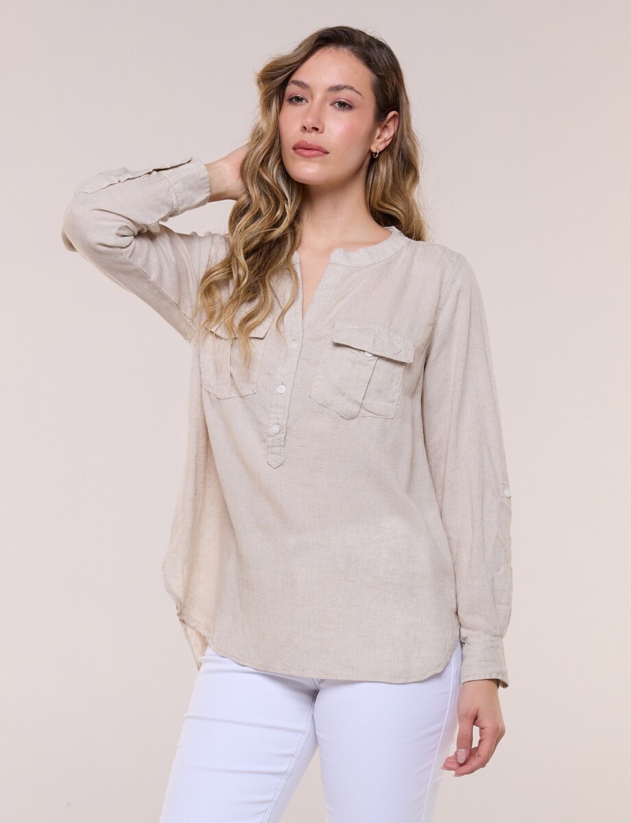 Blusa Lino - Beige 