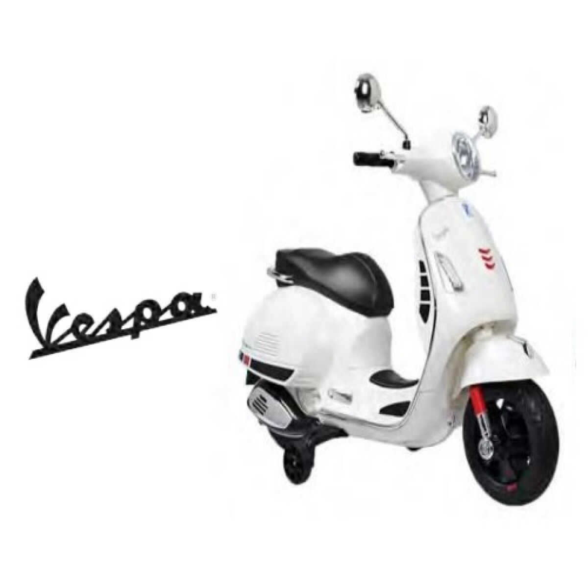 Moto Vespa a bateria 801 blanca 