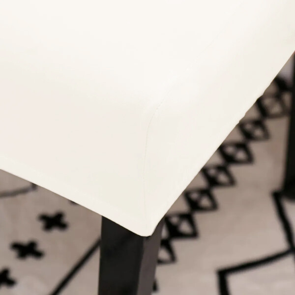 Funda Para Silla Comedor Cubre Asiento Elastizada Y Lavable Variante Color Beige Claro