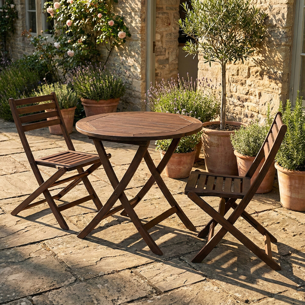 Kit Mesa + 2 Sillas Plegables - Ipanema Nogueira