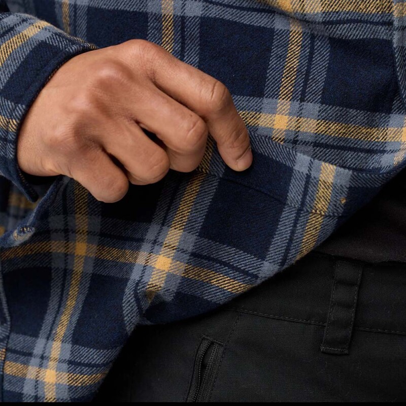 Camisa Fjallraven Ovik Heavy Flannel Shirt M Hombre Dark Navy-buckwheat Brown