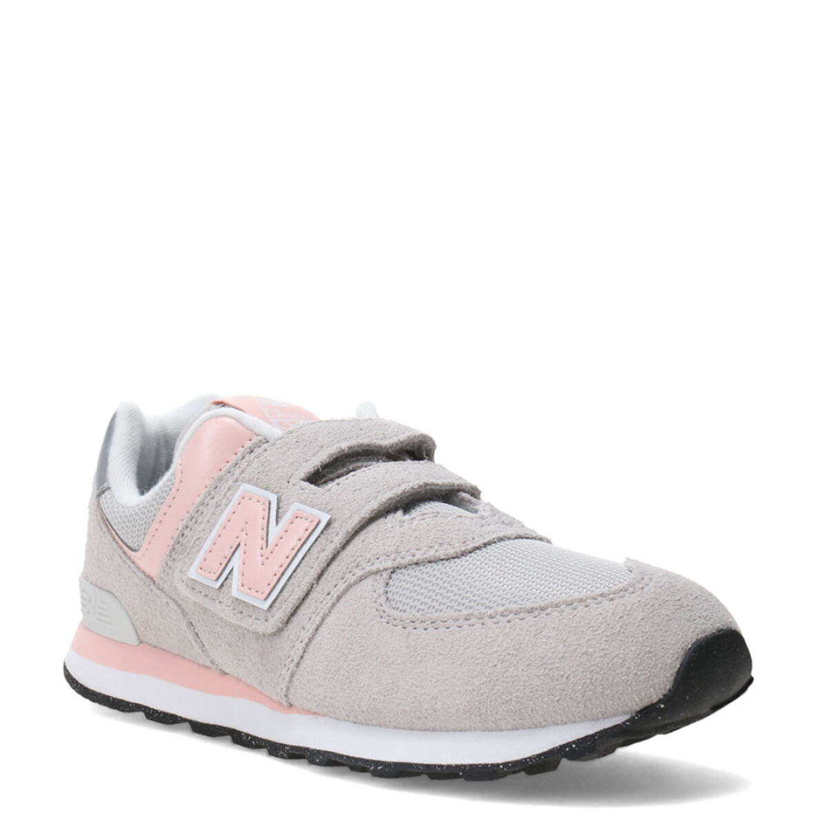 Championes de Niños New Balance Lifestyle Velcro - Gris - Rosado 