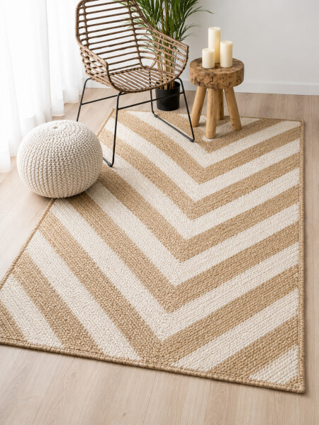 ALFOMBRA DE YUTE BEIGE