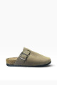 Zueco con hebilla Kaki