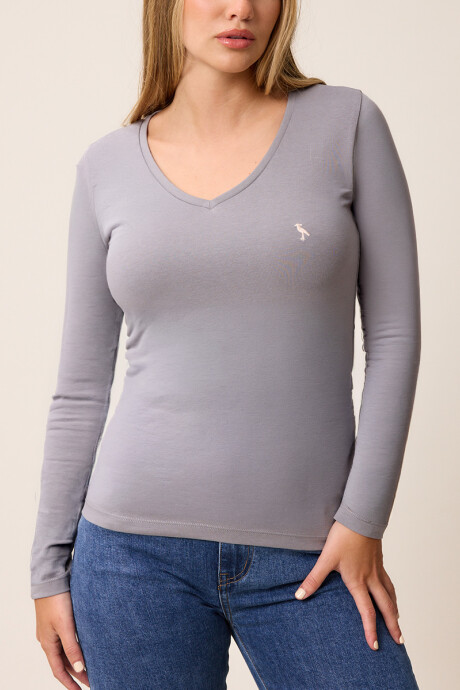 T-SHIRT M/L NOAN POLANCO Gris