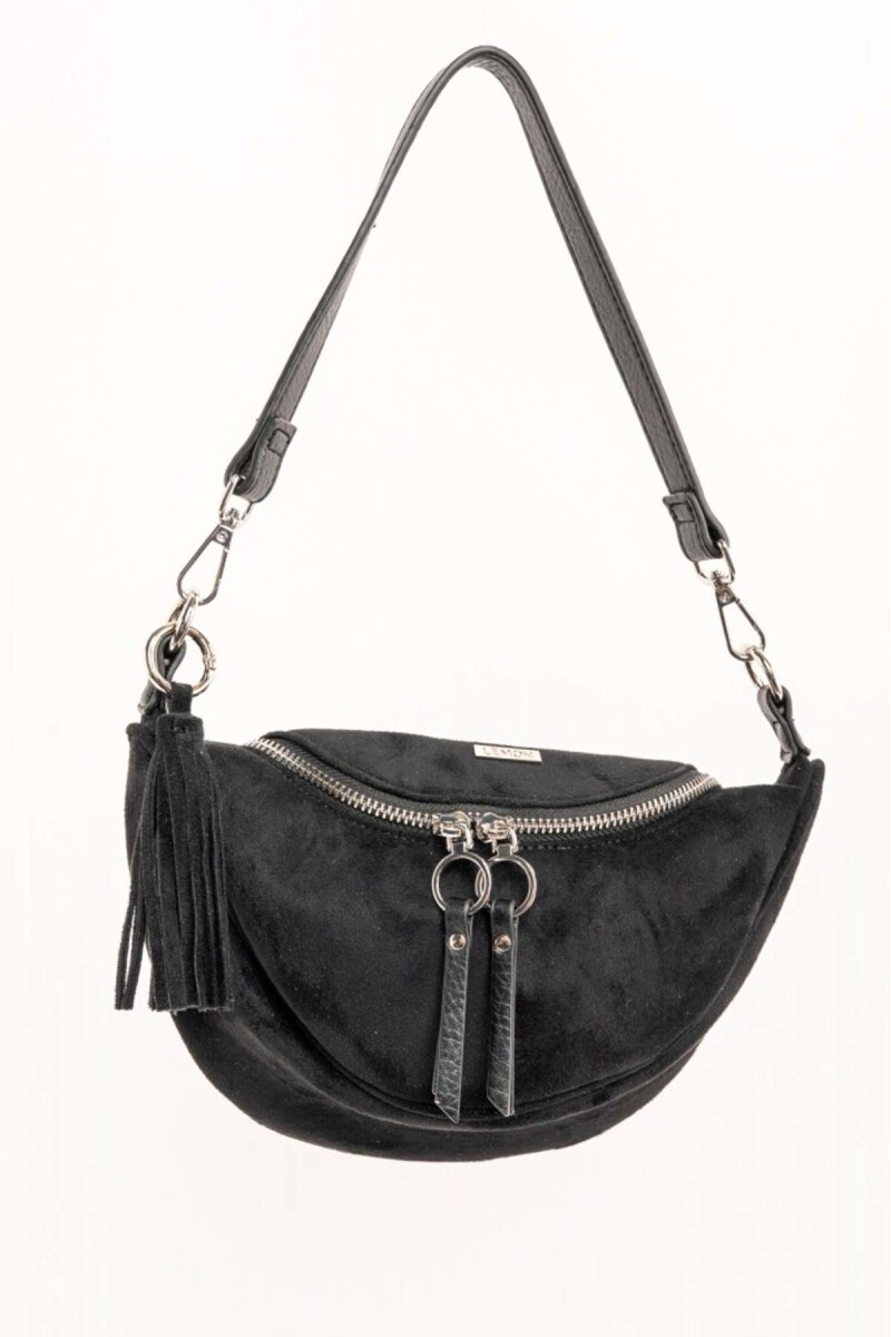 Cartera Gamuza Vegana - Negro 