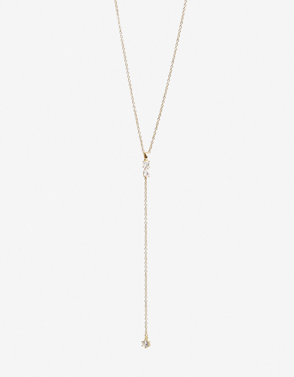 Collar Largo En Y Con Cubic 