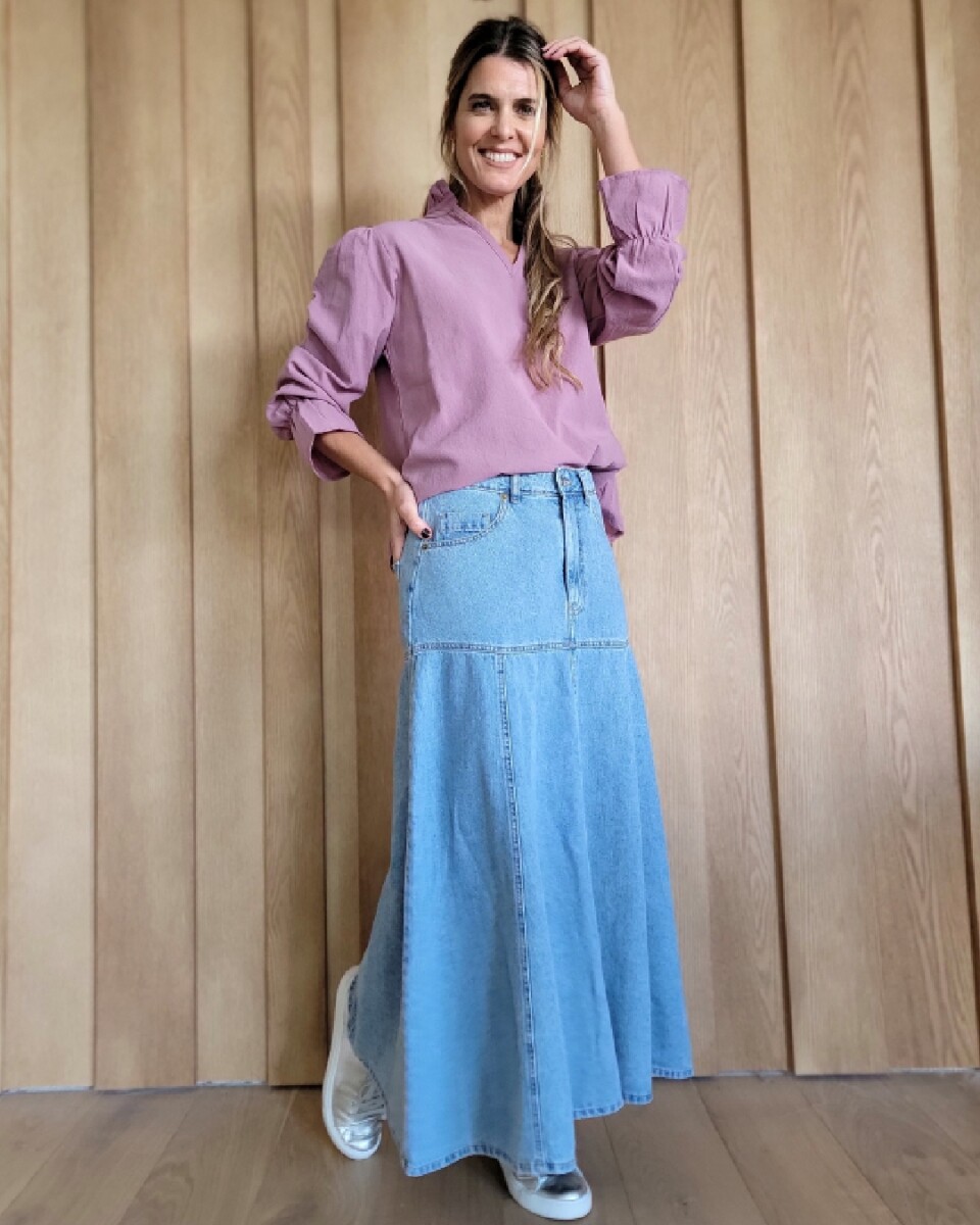 Pollera Cala - Denim Celeste 
