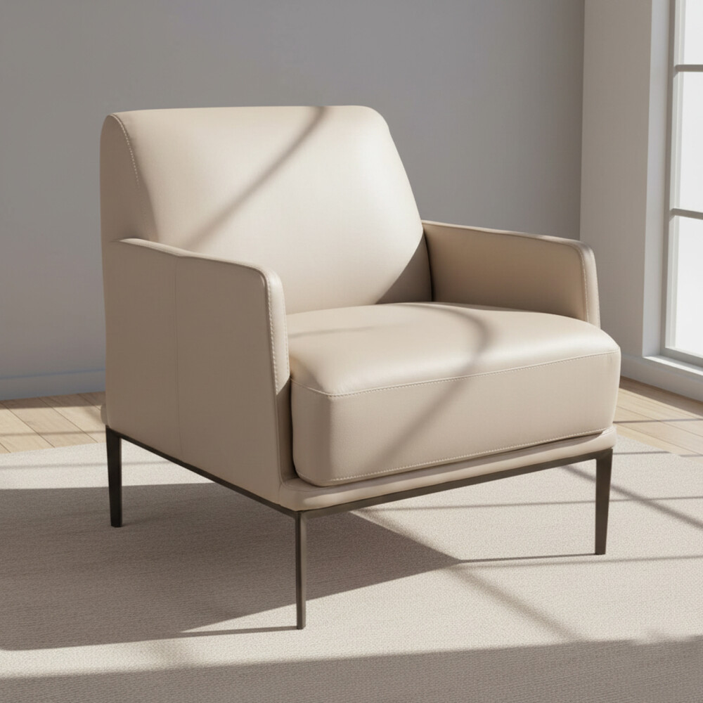 BUTACA 1 CUERPO CUERO-100-NATURAL MARRON SKY CAPUCCIN