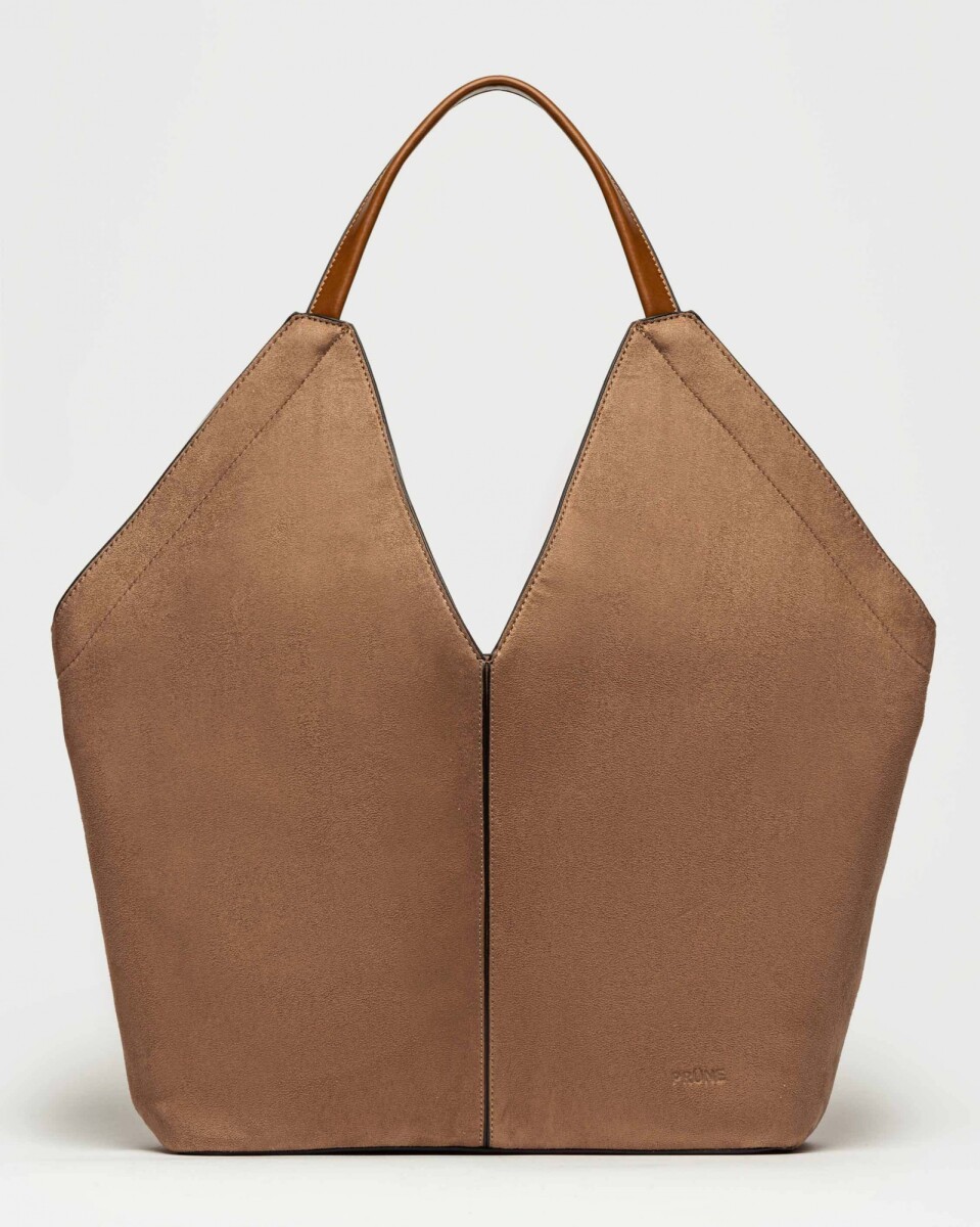 Bolso Josephine en efecto gamuza - Taupe 