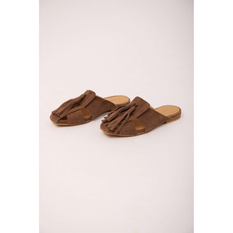 Zueco Barro Choco Gamuza