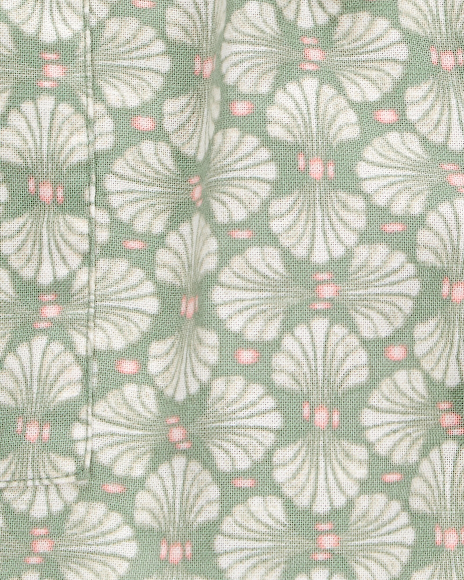 Short de algodón, con cordón, diseño floral Sin color