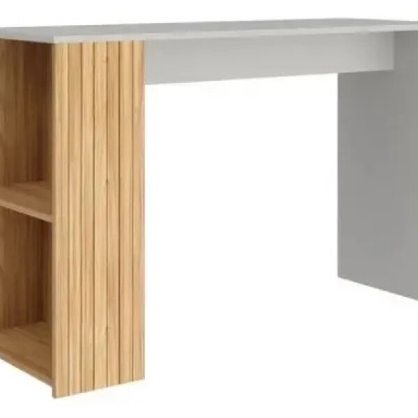 Escritorio Nórdico 1 Estante Blanco Miel 120 Cm Deco Blanco Blanco 1
