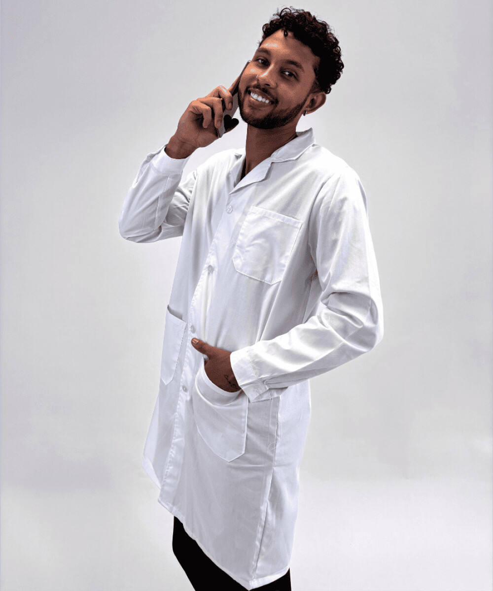Túnica Médica Unisex Con Bolsillos Argon - Blanco 