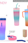 Vaso con sorbo Violeta