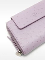 Cartera Con Grabado Animal violeta