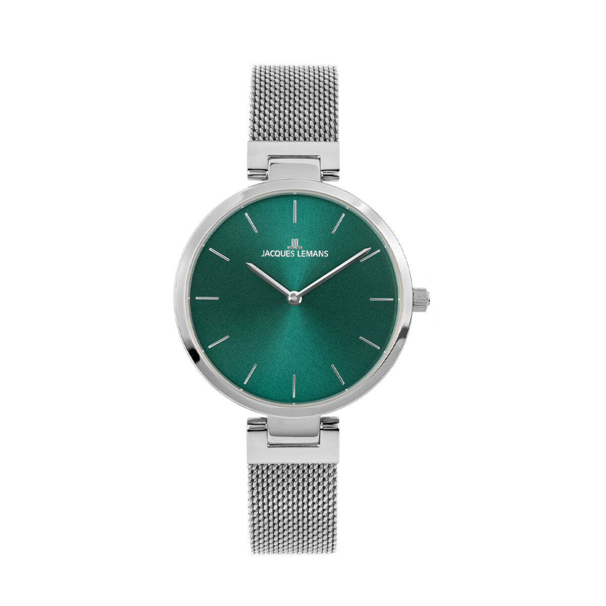 Reloj Jacques Lemans con Malla de Acero y Esfera Redonda 