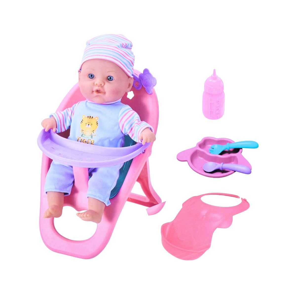 Bebe 12 sonidos con silla y accesorios 