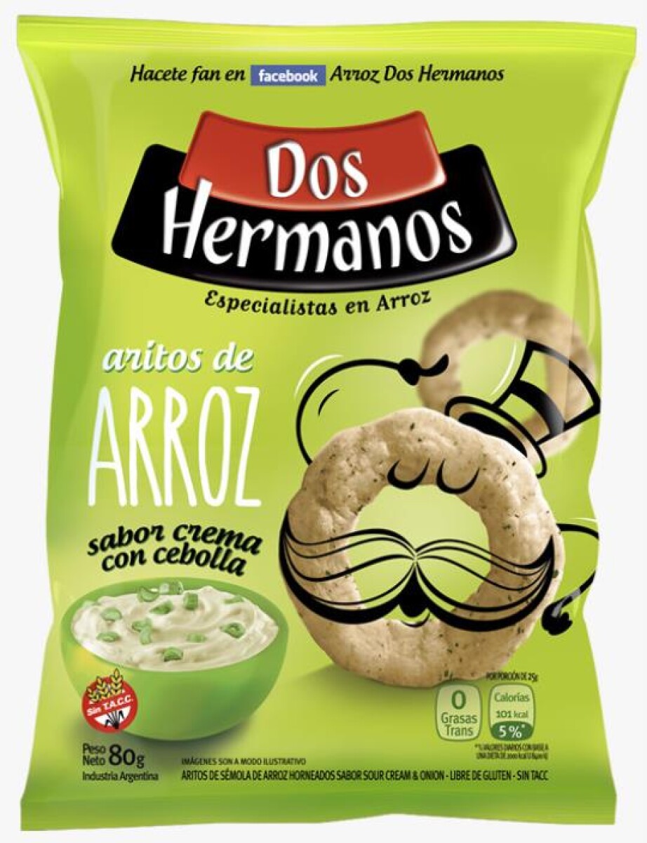 NAT-SNACK DOS HNOS CREMA Y CEBOLLA 80g X 10 