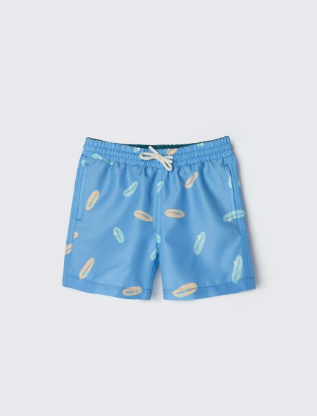 SHORT INFANTIL ESTAMPADO CELESTE