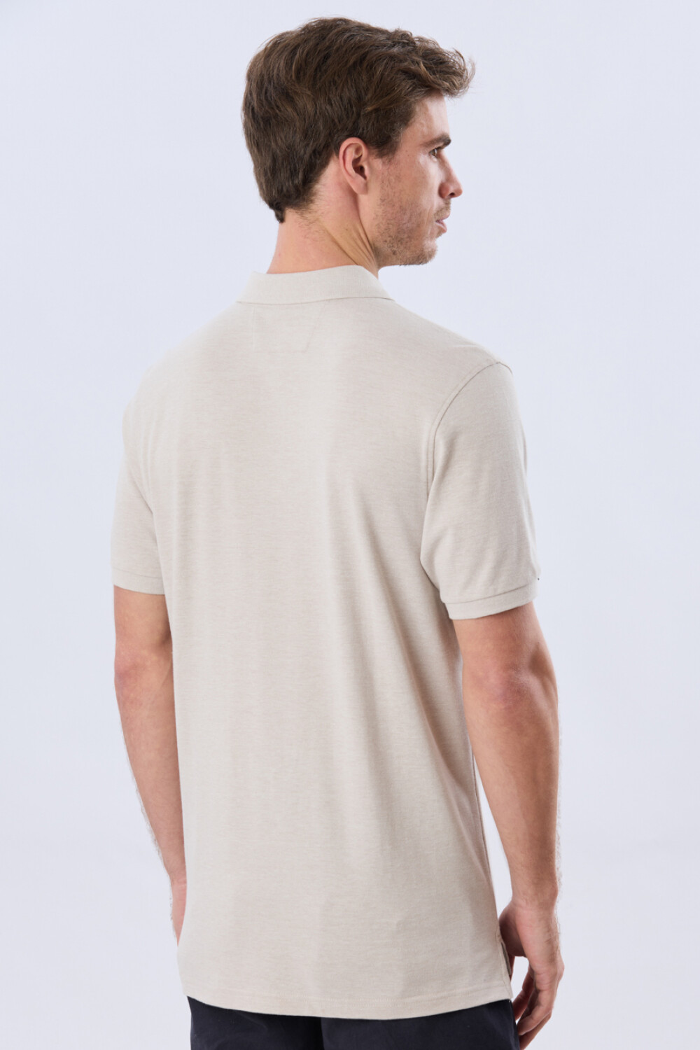 REMERA POLO LISA PIQUÉ Beige
